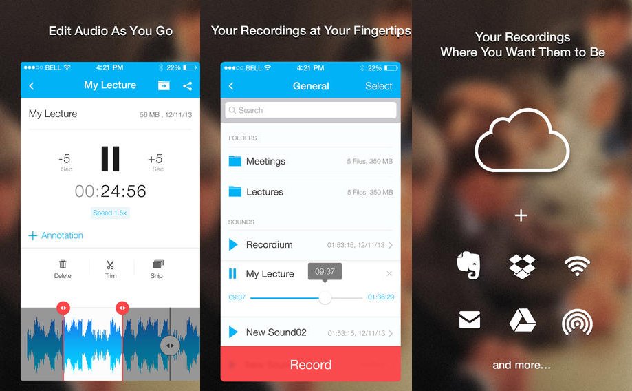 Instead of Voice Memos, use Recordium.