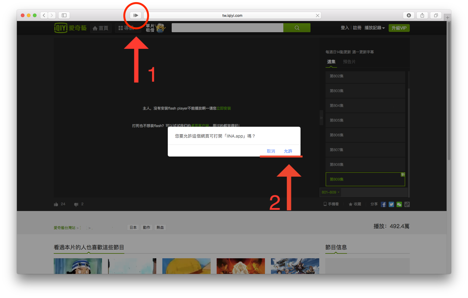 flash player, safari flash player, chrome flash player, IINA, no flash, 無須 falsh, 免安裝 flash