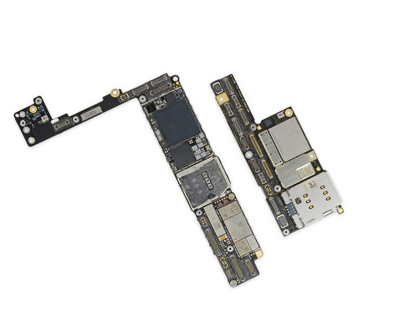 iPhone X拆解:與iPhone 8 Plus的主機板相比