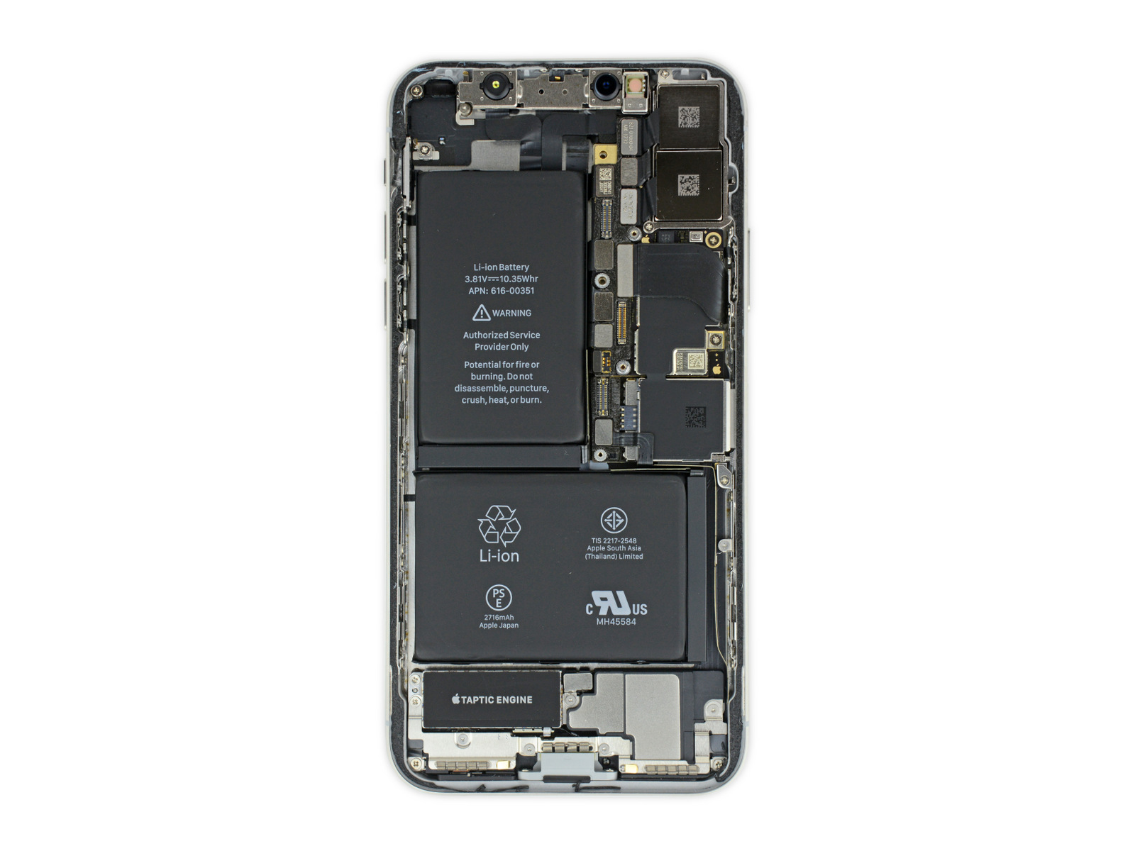 iPhone X拆解:關於機身...