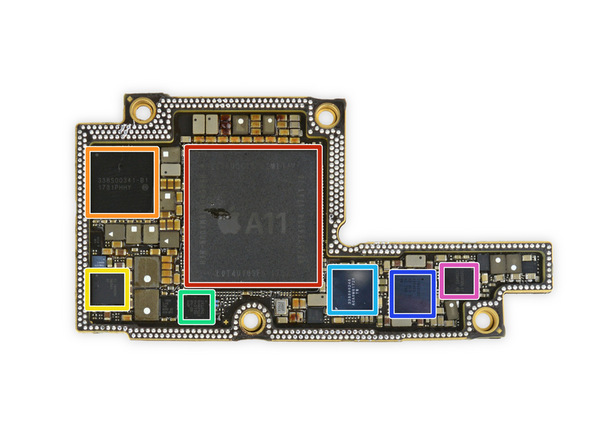iPhone X拆解:關於第一層主機板