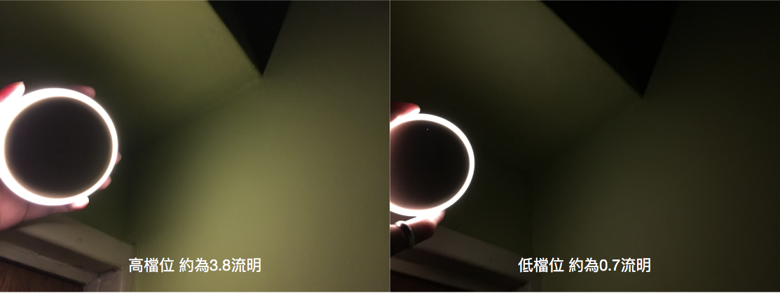 米家感應夜燈亮度比較