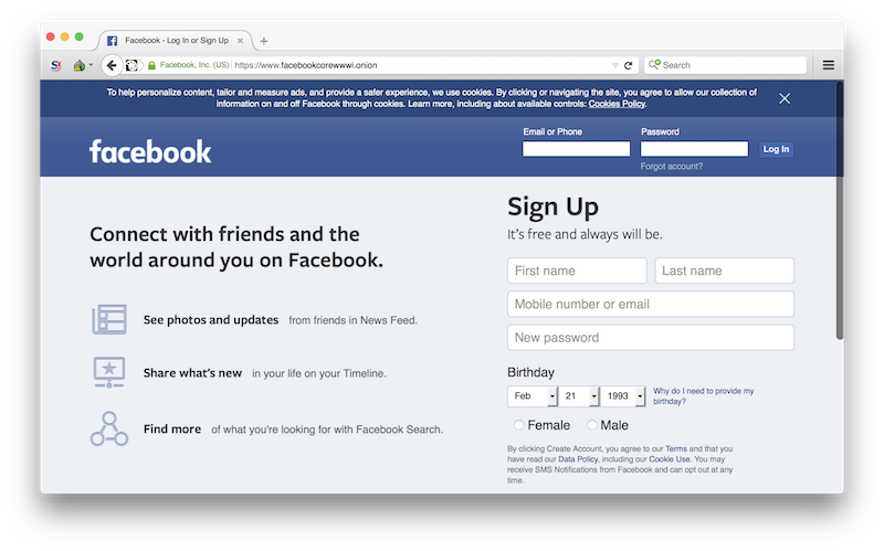 Facebook 暗網版