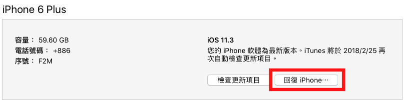回復 iPhone