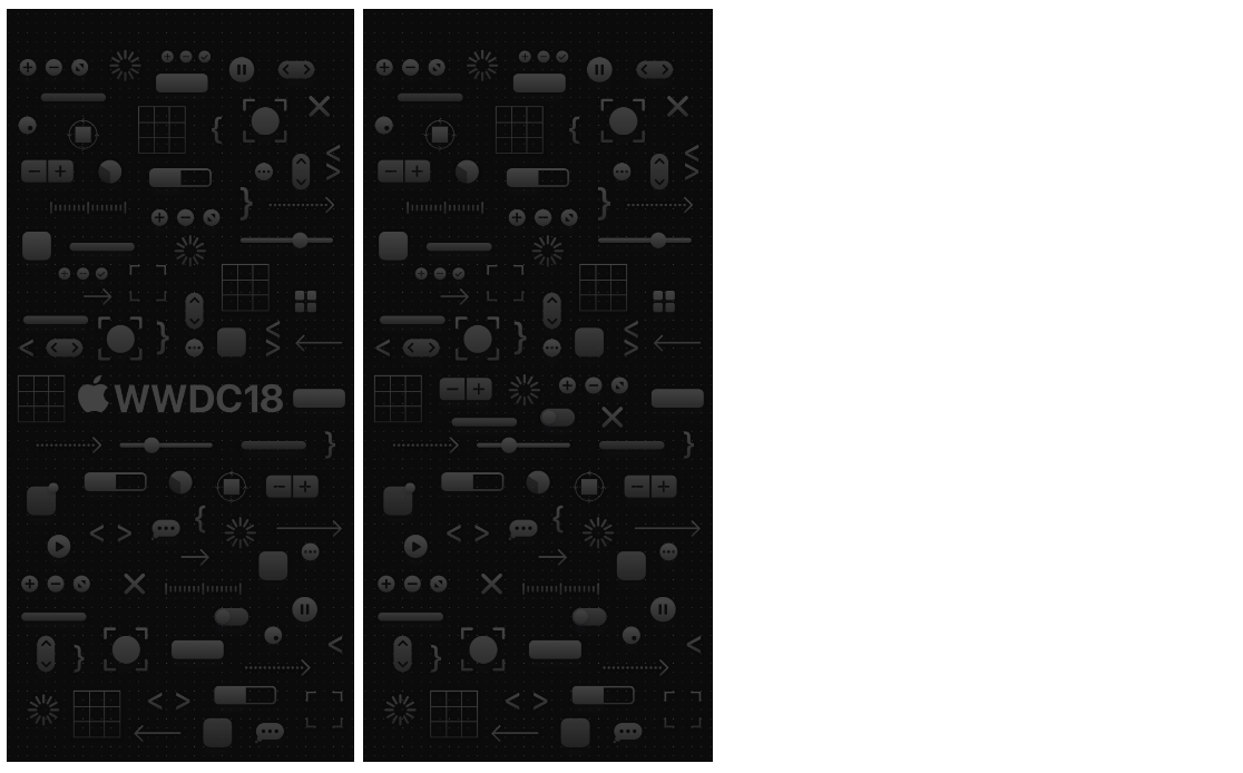 黑色系 iPhone X WWDC 桌布