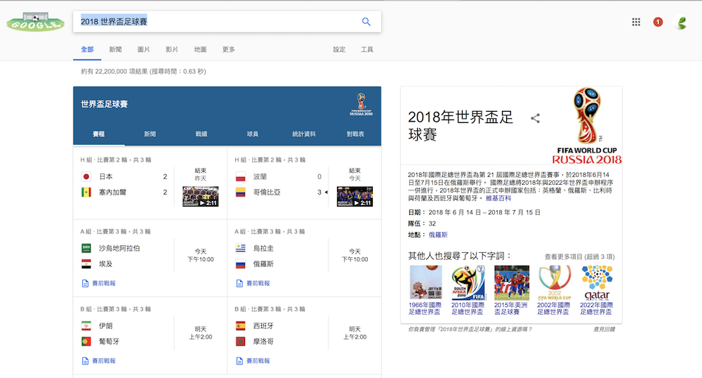 2018 世界盃足球賽