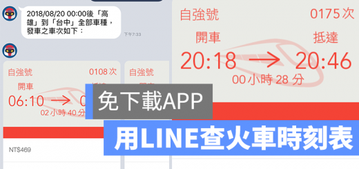 LINE 火車班次 台鐵班次 查詢