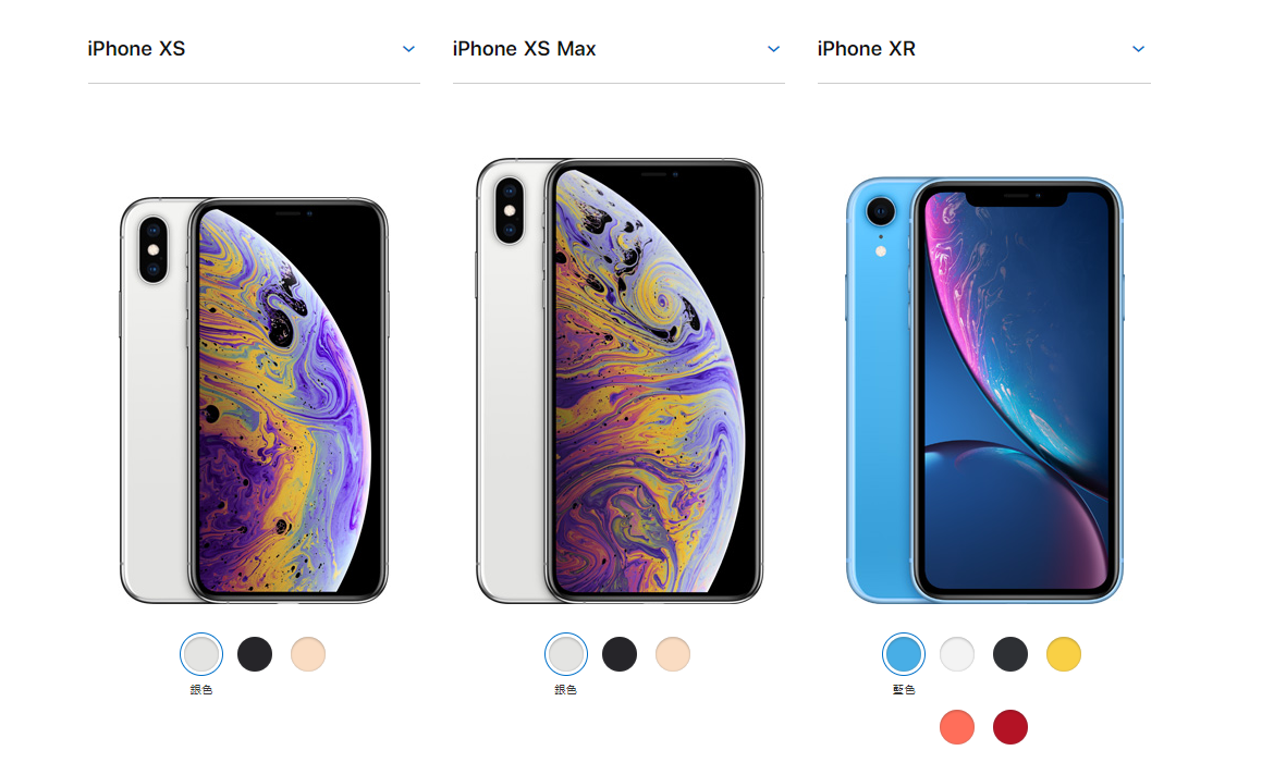 iPhoneXS XR比較表