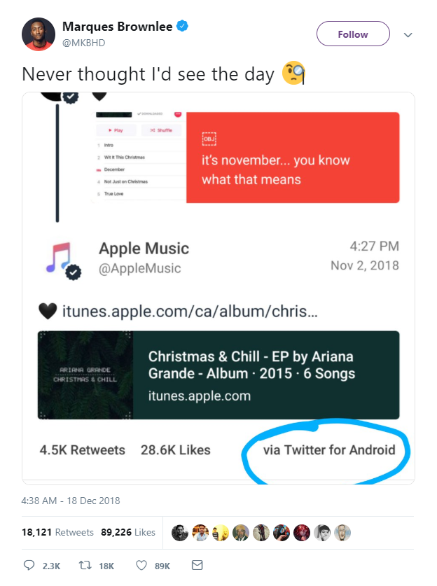 Apple Twitter Android