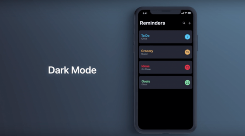 iOS 13 黑色模式