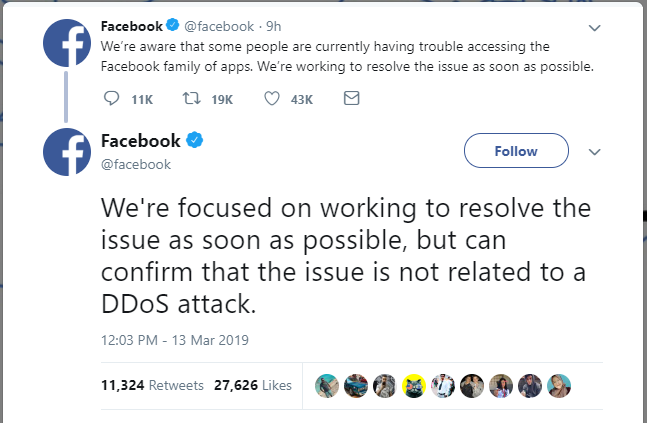臉書 Facebook IG Messenger 當機