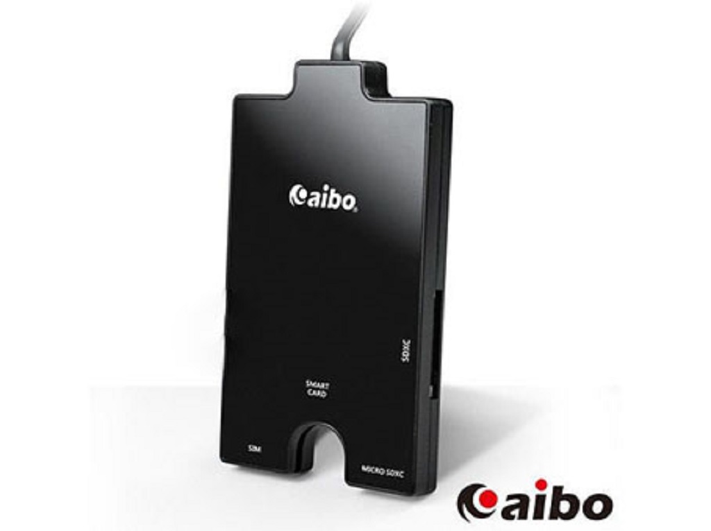  aibo AB19 黑鑽石 ATM晶片+記憶卡 多合一讀卡機 (ICCARD-AB19)
