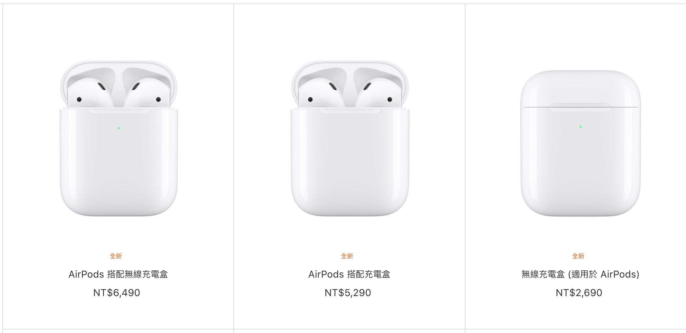 AirPods 台灣上架 充電盒