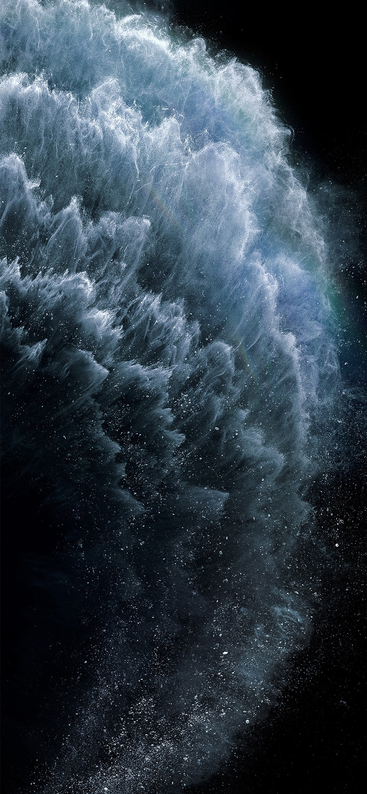 iPhone 11 Pro stock wallpaper via AR72014 blue
