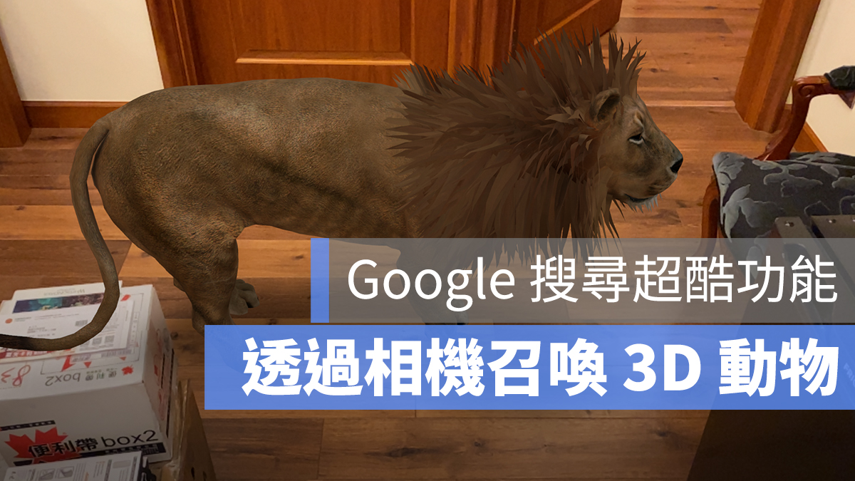 Google 搜尋 AR 3D 動物