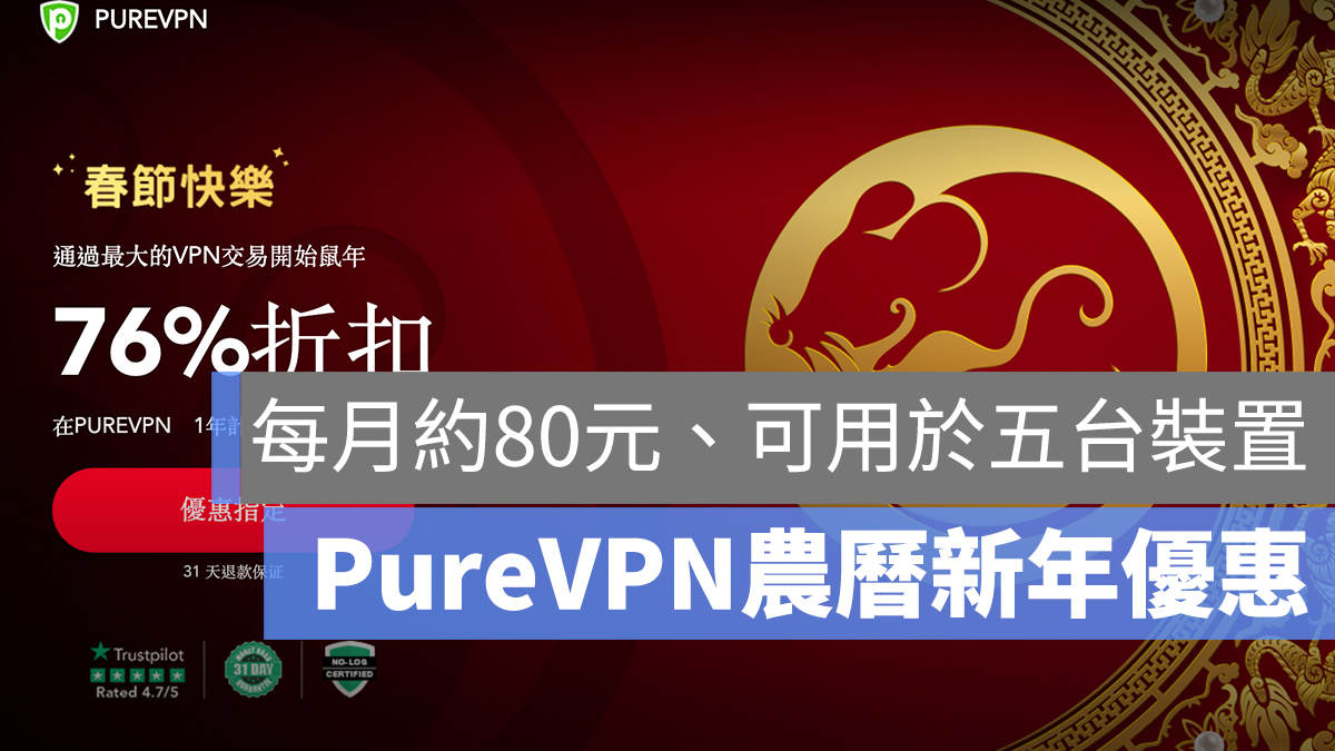 PureVPN 優惠 折扣