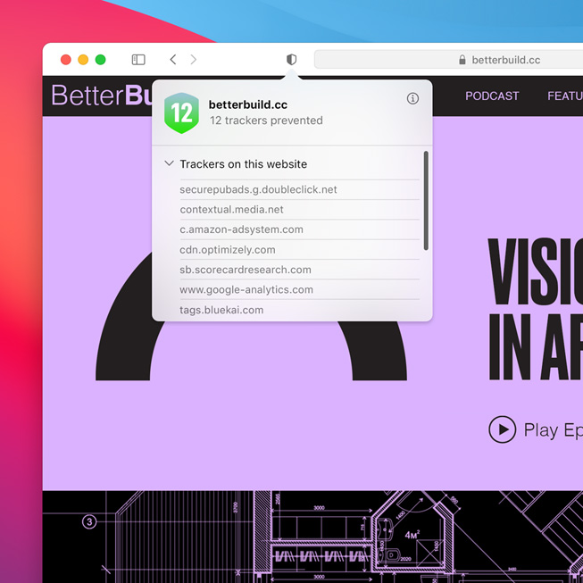 macOS Big Sur 中 Safari 的全新「隱私權報告」