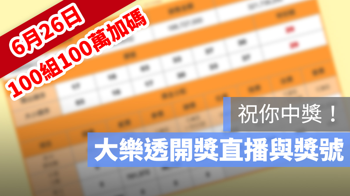 大樂透 100組100萬加碼 直播