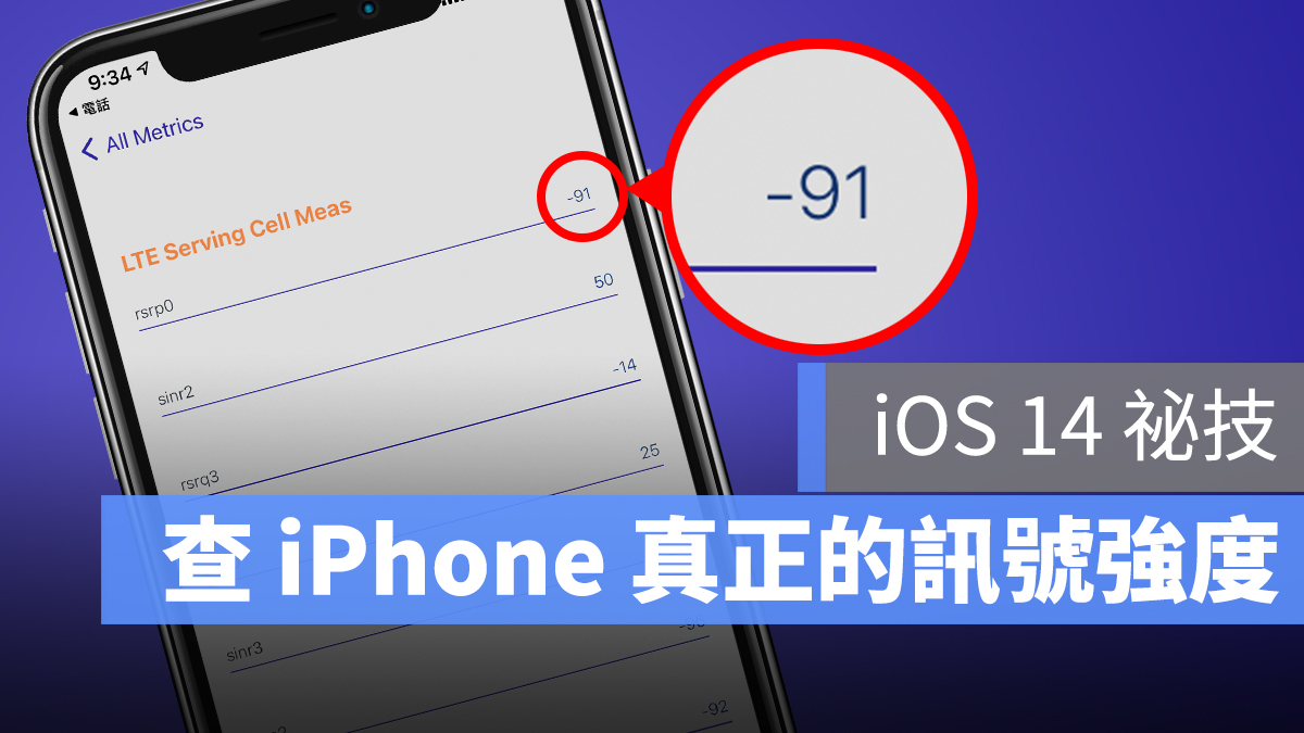 iPhone 訊號強度 查詢 4G