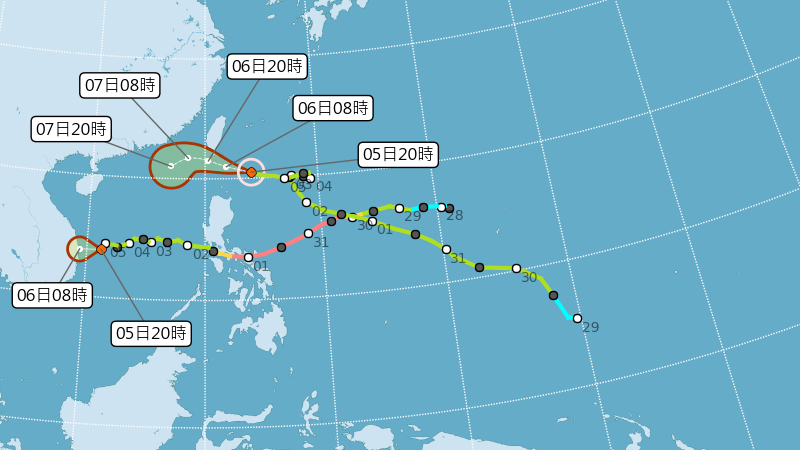 閃電 颱風 放假 路徑