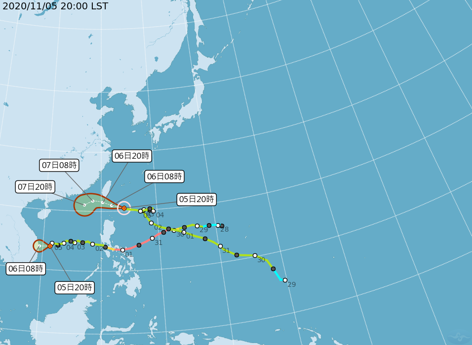 閃電 颱風 放假 路徑