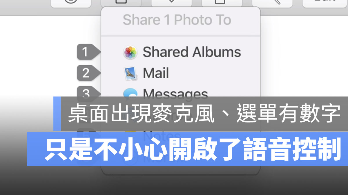 Mac 麥克風 數字 輔助使用