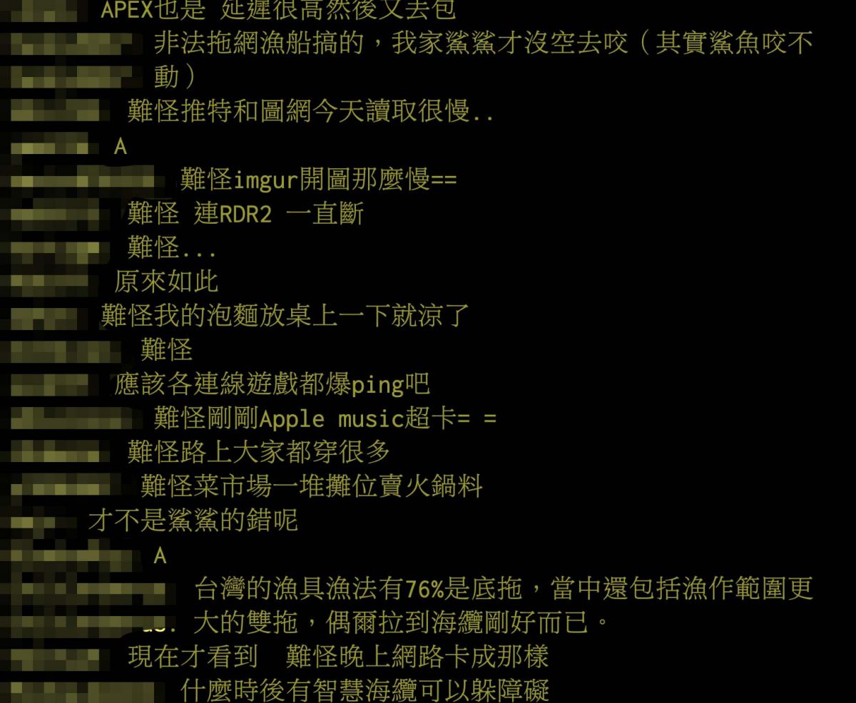 海底電纜斷了