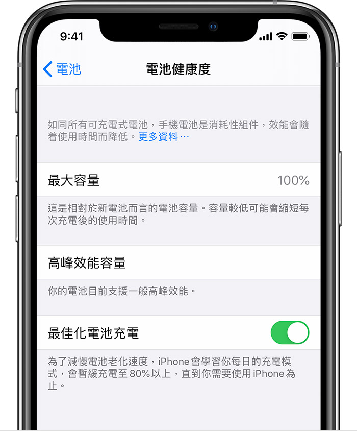 正確充電 最佳化電池