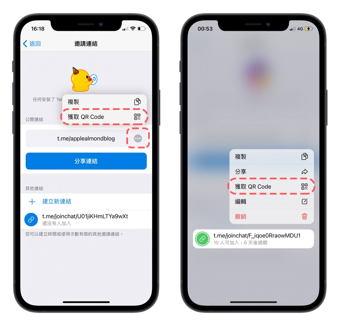Telegram 群組邀請連結