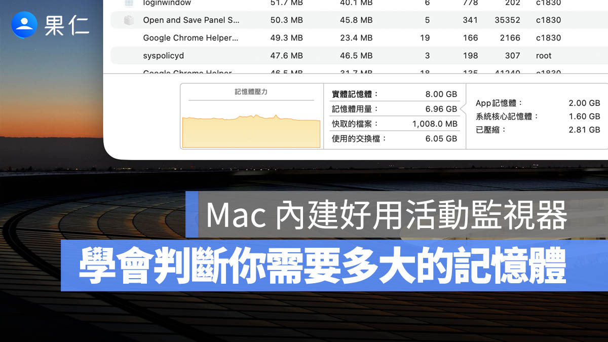 Mac 記憶體 8GB 16GB