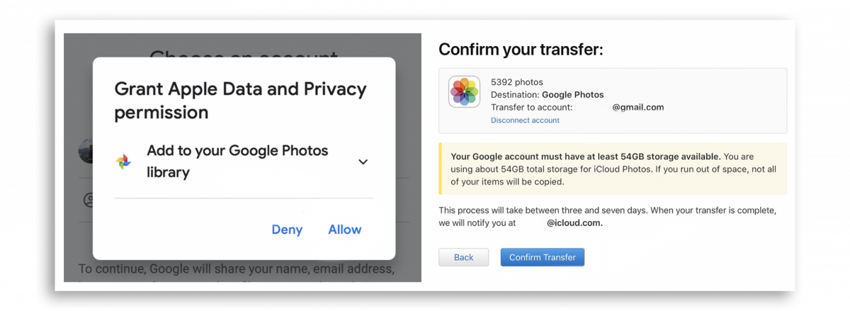iCloud 照片移轉 Google