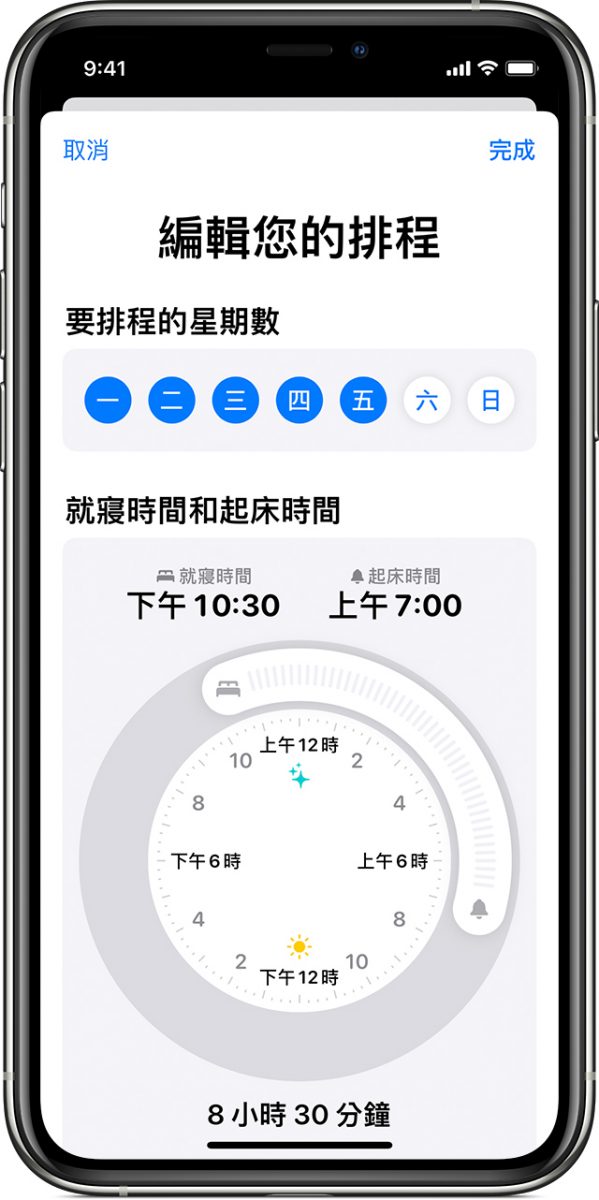 iPhone 起床時間 就寢時間