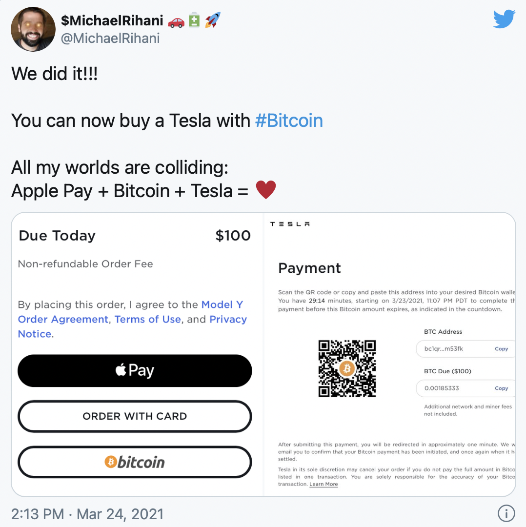 特斯拉 比特幣 Bitcoin