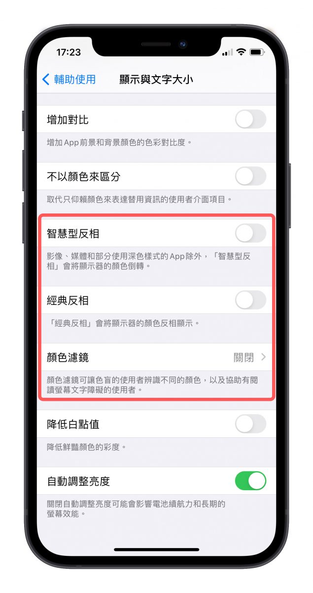 iPhone 畫面變黑白