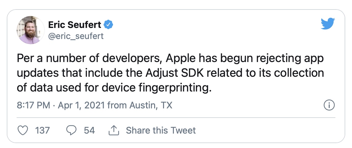 iOS 14.5 隱私權 App Store 