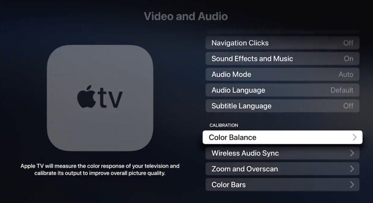 Apple TV iPhone 校正電視