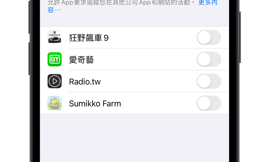 iOS 14.5 隱私權追蹤 詢問通知 關閉