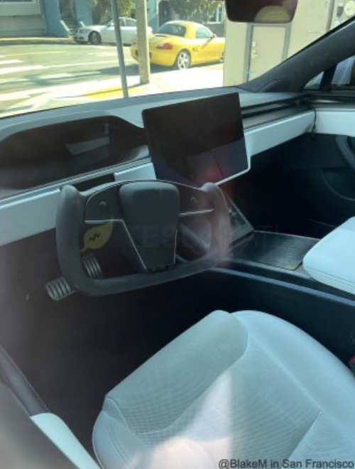 特斯拉 Tesla Model S 新款 Yoke方向盤 實車照