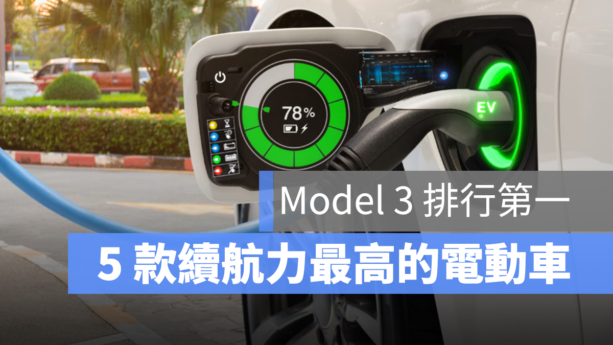 電動車 續航力 續航里程 特斯拉 Tesla 福特野馬 保時捷Taycan 現代Kona 2021
