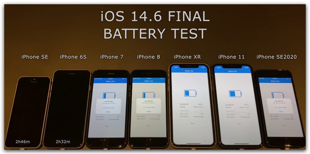 iOS 14.6 電池跑分測試