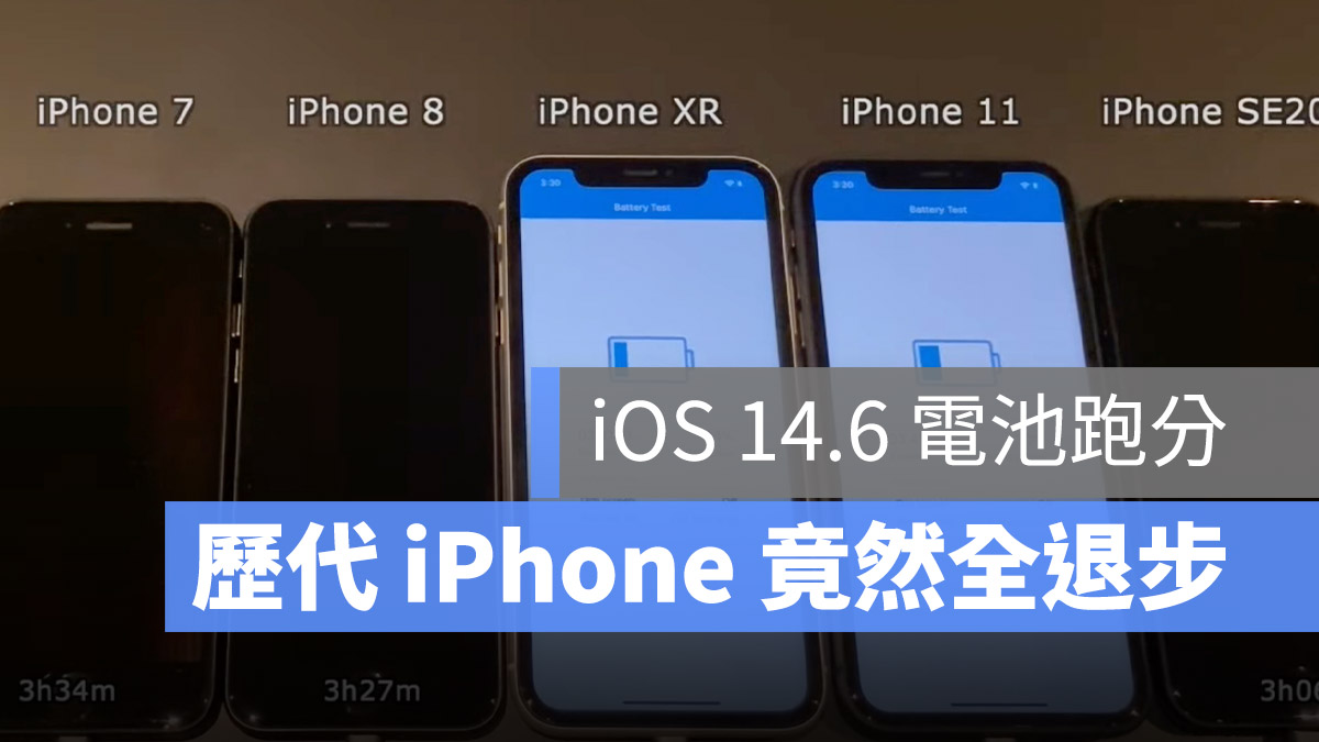 iOS 14.6 電池跑分測試
