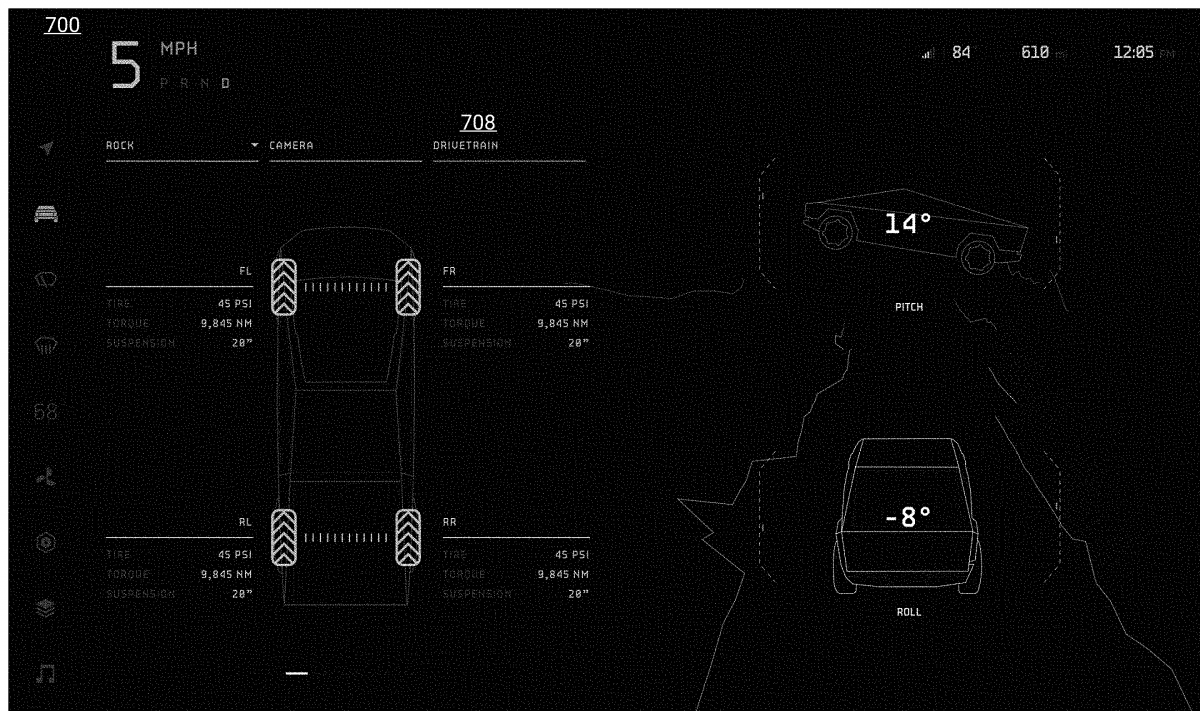 特斯拉 Tesla cybertruck 使用者介面 UI