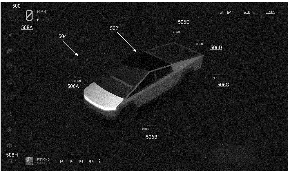 特斯拉 Tesla cybertruck 使用者介面 UI