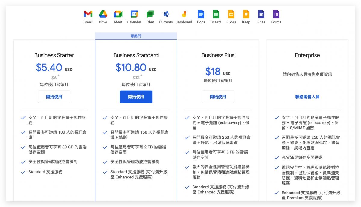 Google Meet 取消免費優惠