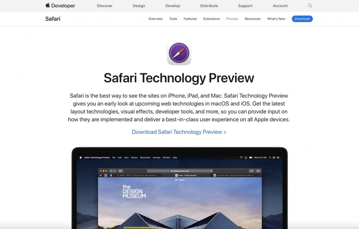 Safari 測試版 macOS WWDC