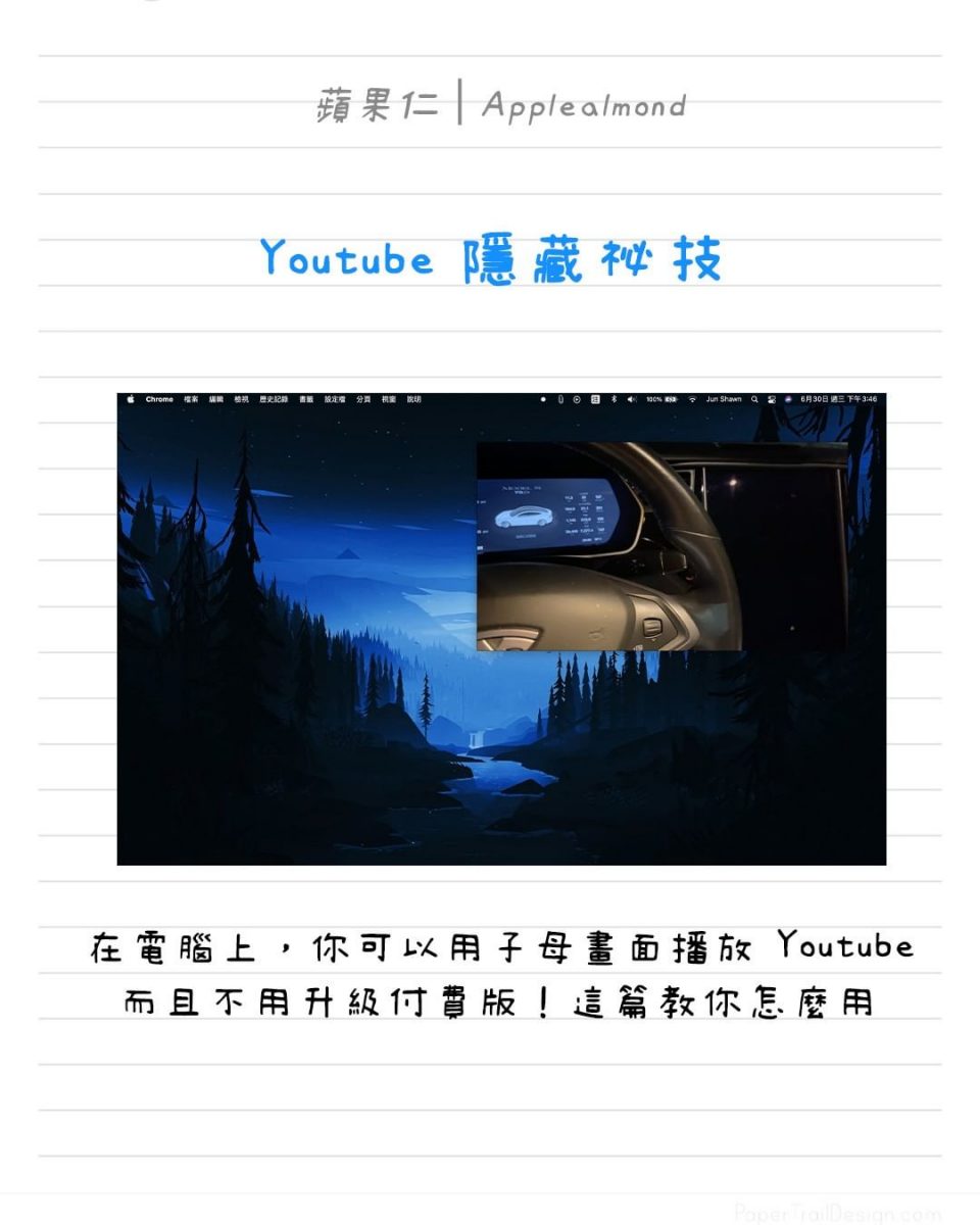 Mac YouTube 子母畫面