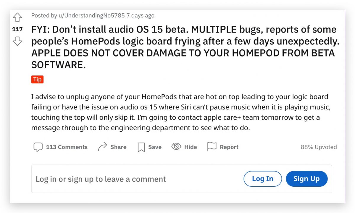 HomPod 故障