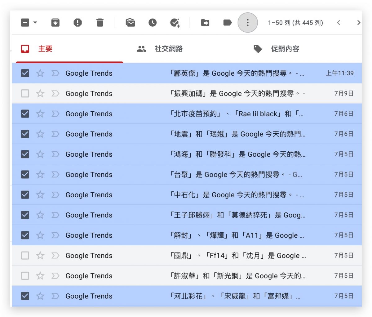 Gmail 未讀郵件