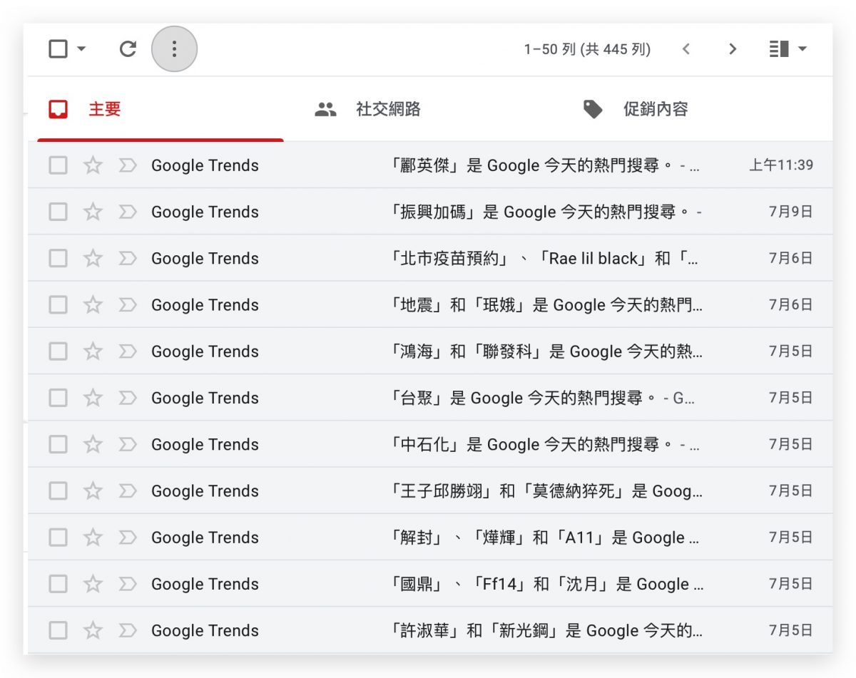 Gmail 未讀郵件