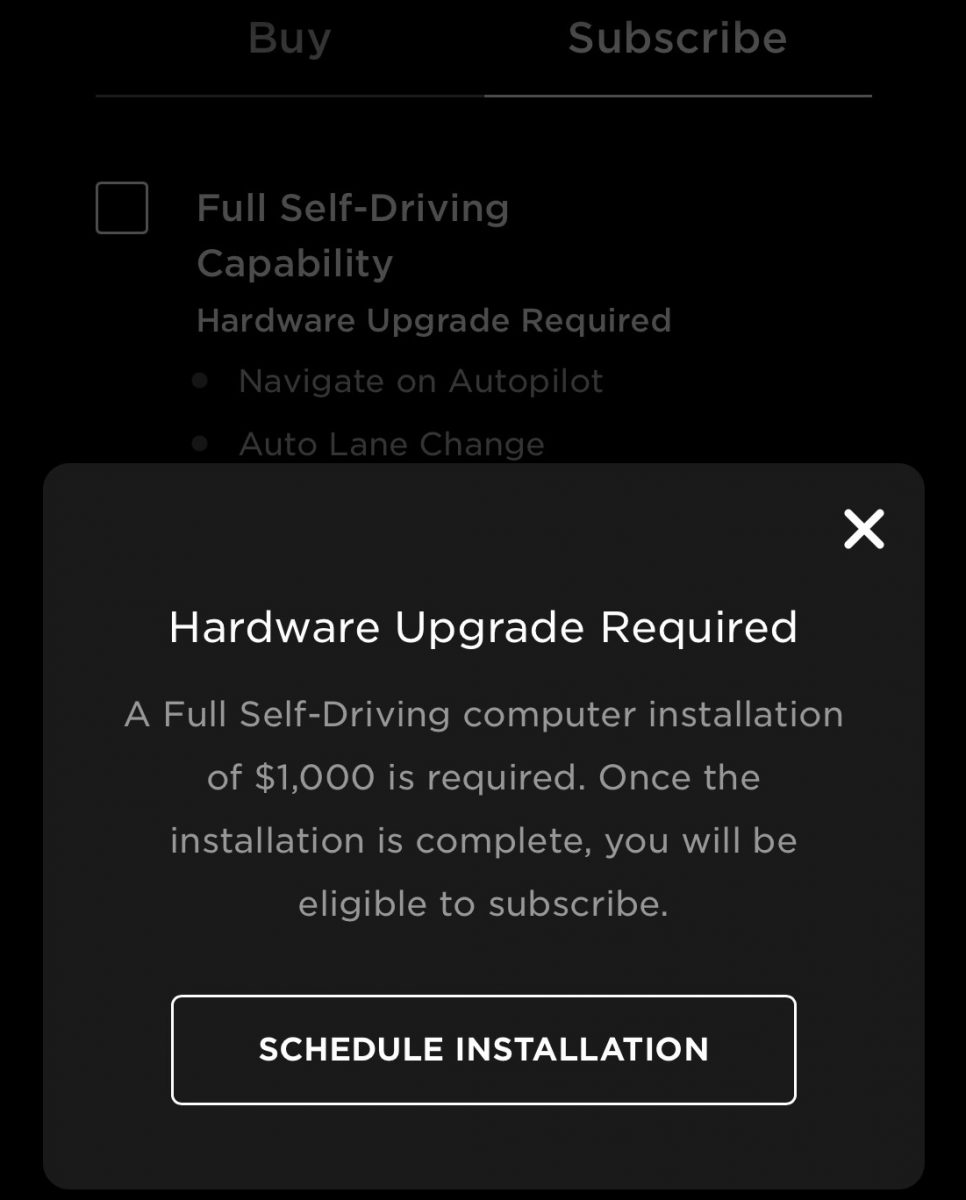 特斯拉 Tesla FSD 訂閱 HW3.0 升級